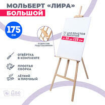 Без бренда «Мольберт Две картинки лира с полочкой, 175 см» в Оренбурге
