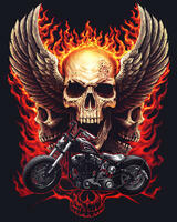 Без бренда «Коробка 20 шт: Пылающий череп с крыльями» в Оренбурге