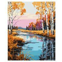 Осенние березы на берегу реки