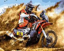 Мотоциклист на кроссовом мотоцикле