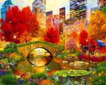 Нью-Йоркский парк в осенних красках