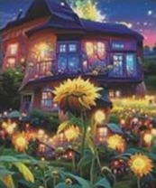 Без бренда «Сказочный домик и поле подсолнухов» в Оренбурге в интернет-магазине  Без бренда «Сказочный домик и поле подсолнухов» в Оренбурге