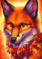 Без бренда «Хитрая лиса с осенним венком» в Оренбурге в интернет-магазине  Без бренда «Хитрая лиса с осенним венком» в Оренбурге