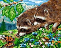 Без бренда «Еноты и бабочка на цветочной поляне» в Оренбурге